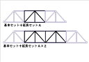 16番：HG近代版平行弦単線垂直材付トラス延長セットA(ワーレンタイプ)