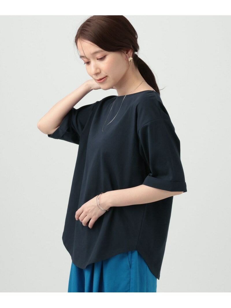 Rakuten - 【接触冷感】ロールアップスリーブTシャツ studio CLIP スタディオクリップ トップス カットソー・Tシャツ ベージュ イエロー ネイビー ホワイト[Rakuten Fashion]