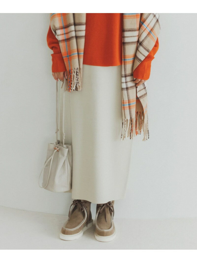 【SALE／50%OFF】【3シーズン/静電気防止/毛玉軽減】12ゲージらくらくニットスカート[プチ・プラスサイ..