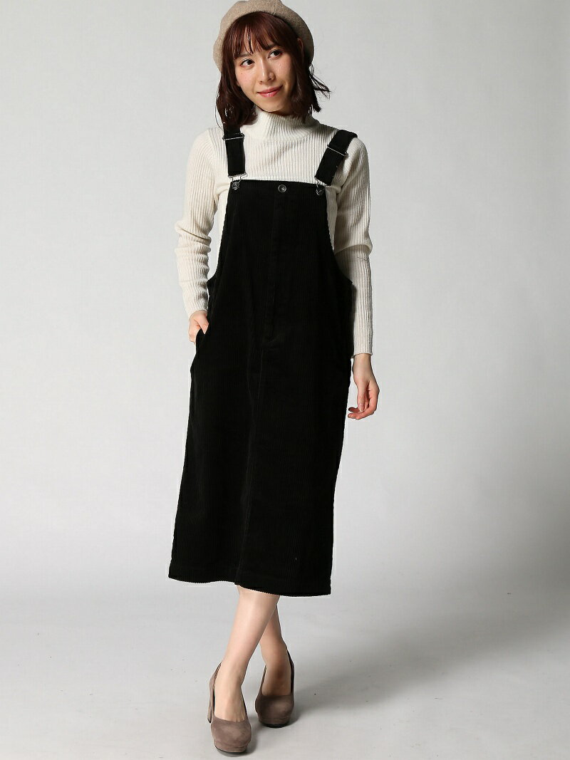 【SALE／50%OFF】6WコーデュロイJSK studio CLIP スタディオクリップ ワンピース・ドレス ジャンパースカート ブラック ベージュ【RBA_E】[Rakuten Fashion]