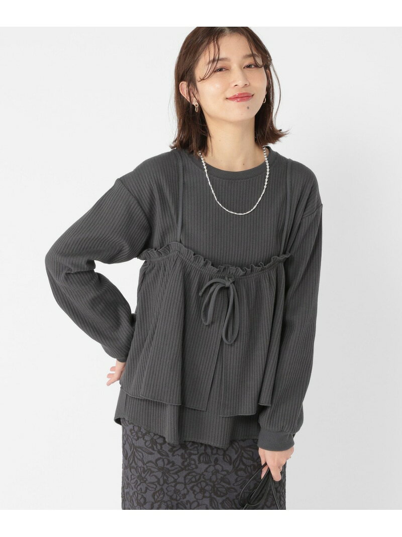 【SALE／70%OFF】ワッフルビスチェセットプルオーバー studio CLIP スタディオクリ...