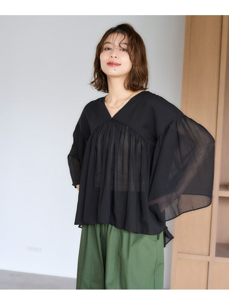 【SALE／70%OFF】ボリュームギャザーブラウス studio CLIP スタディオクリップ トップス シャツ・ブラウス ブラック ホワイト ブラウン【RBA_E】[Rakuten Fashion] studioclip-10027516 studio CLIP/スタディオクリップ サンプル画像2