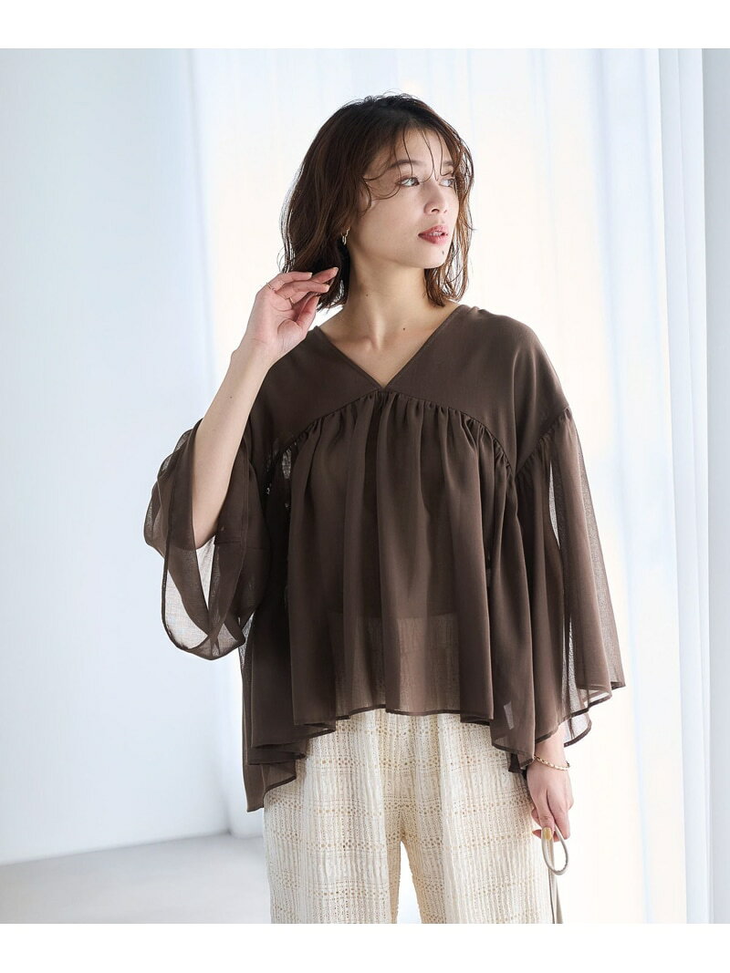 【SALE／70%OFF】ボリュームギャザーブラウス studio CLIP スタディオクリップ トップス シャツ・ブラウス ブラック ホワイト ブラウン【RBA_E】[Rakuten Fashion] studioclip-10027516 studio CLIP/スタディオクリップ サンプル画像3