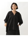 【SALE／20%OFF】(W)スキッパーリネンコンBL Utao: スタディオクリップ トップス シャツ・ブラウス ブラック ブルー【RBA_E】【送料無料】[Rakuten Fashion]