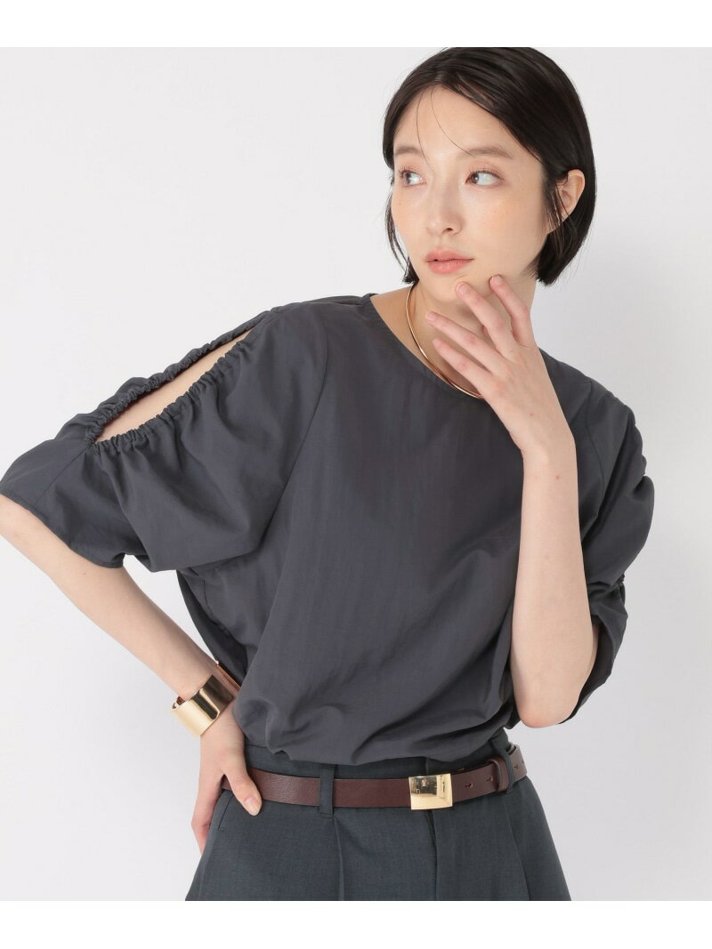 Rakuten - 【SALE／30%OFF】【daily CLIP】ショルダースリットブラウス daily CLIP スタディオクリップ トップス シャツ・ブラウス グリーン グレー【RBA_E】【送料無料】[Rakuten Fashion]
