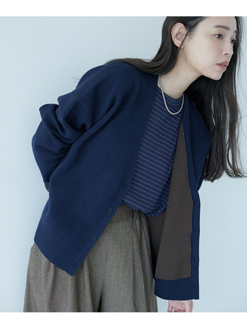 Rakuten - 【SALE／50%OFF】《natural by clip/マシンウォッシャブル》12ゲージダブルフェイスVネックカーディガン natural by clip スタディオクリップ トップス カーディガン ブルー ホワイト ブラック ネイビー【RBA_E】[Rakuten Fashion]
