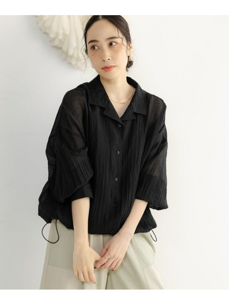 【SALE／20%OFF】シアー楊柳ブルゾン studio CLIP スタディオクリップ ジャケット・アウター ブルゾン・ジャンパー ブラック ベージュ カーキグリーン【RBA_E】【送料無料】[Rakuten Fashion]のサムネイル