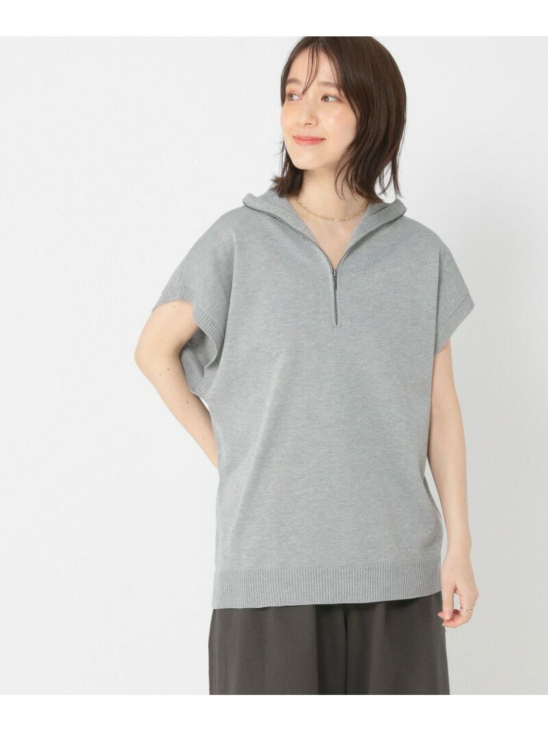 【SALE／50%OFF】12ゲージハーフジップベスト studio CLIP スタディオクリップ トップス ベスト・ジレ ブラック グレー【RBA_E】[Rakuten Fashion]