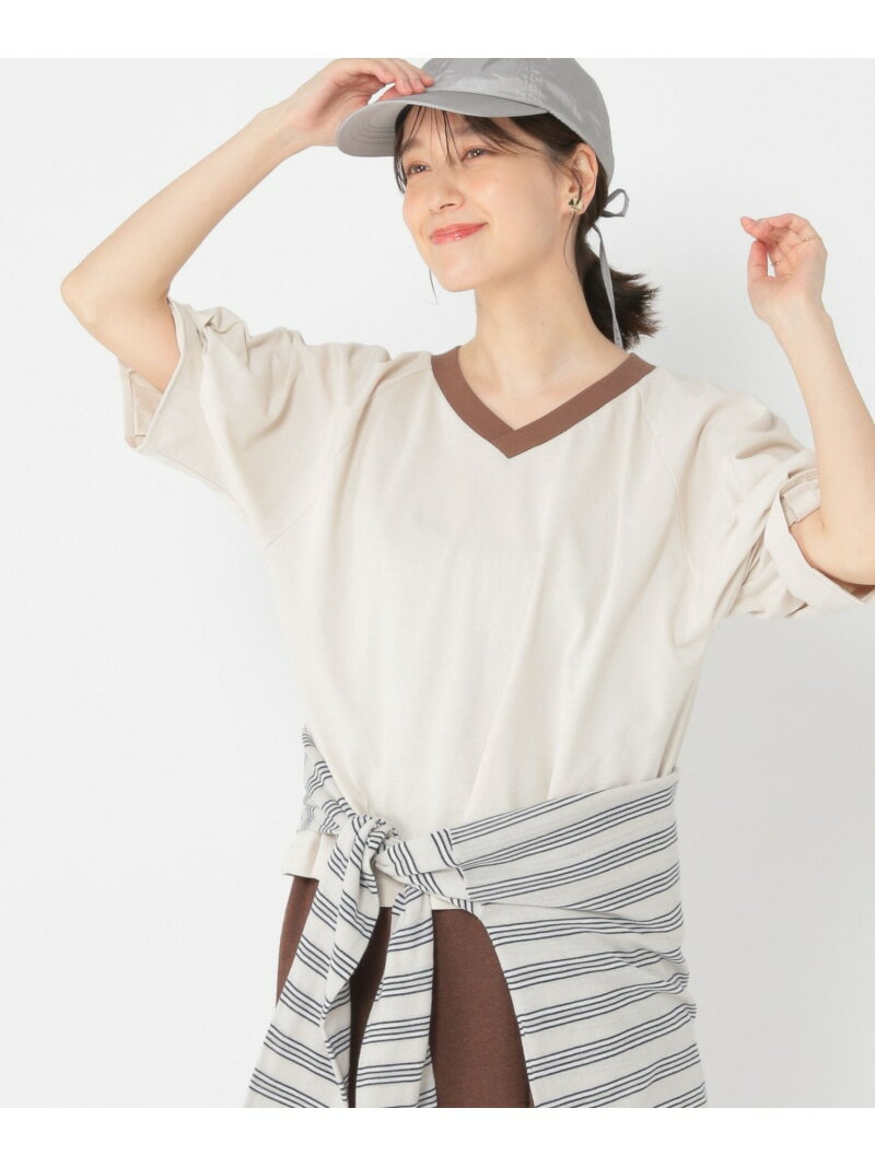【SALE／70%OFF】【WEB/一部店舗限定商品】USAコットンダーツスリーブリンガーVネ...