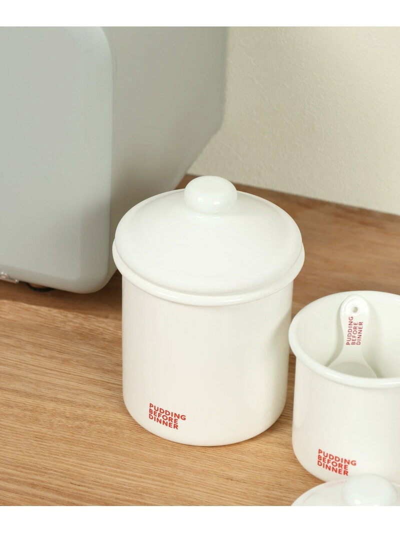 Rakuten - ホーローキャニスターM《PUDDING BEFORE DINNER》 studio CLIP スタディオクリップ 食器・調理器具・キッチン用品 その他の食器・調理器具・キッチン用品 ホワイト[Rakuten Fashion]
