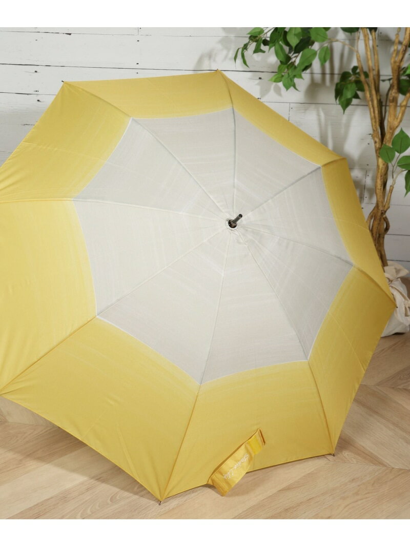 【晴雨兼用】水彩バイカラー長傘 studio CLIP スタディオクリップ ファッション雑貨 傘・長傘 ブルー ..