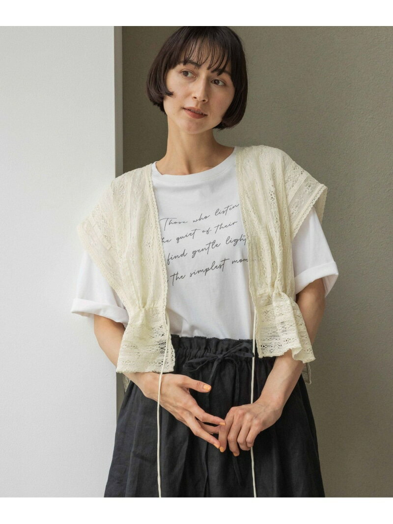 乐天商城 - 《natural by clip》ビンテージライクレースベスト natural by clip スタディオクリップ トップス シャツ・ブラウス ブラック ホワイト【先行予約】*【送料無料】[Rakuten Fashion]