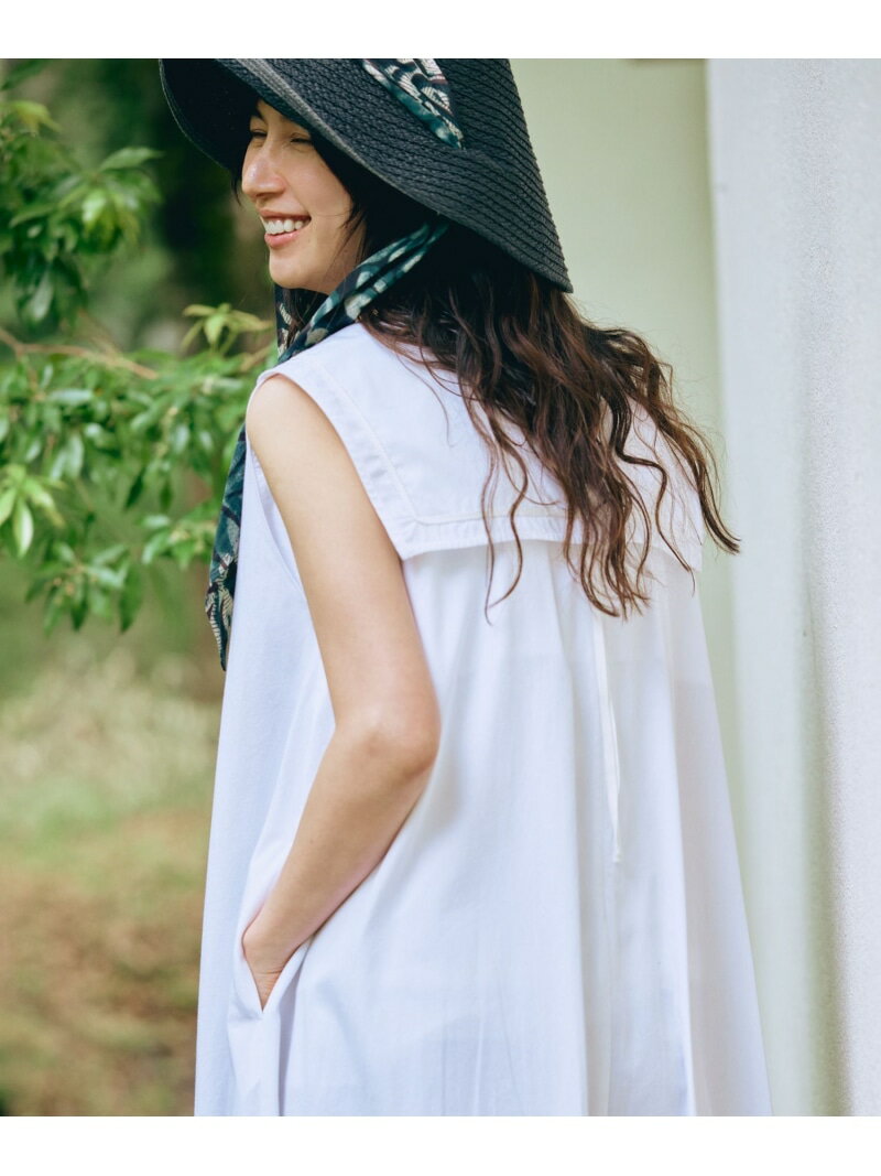 乐天商城 - 《Adit to link》リネン混襟+2WAYワンピース[プチサイズあり] natural by clip スタディオクリップ ワンピース・ドレス ワンピース カーキグリーン ブラック ホワイト【送料無料】[Rakuten Fashion]