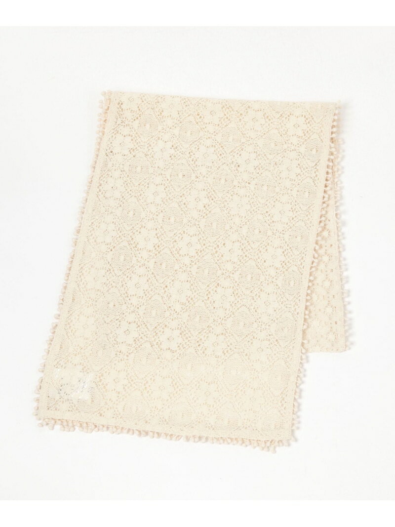 【SALE／40%OFF】レースパッチワークストール studio CLIP スタディオクリップ ファッション雑貨 マフラー・ストール・ネックウォーマー ホワイト ベージュ【RBA_E】[Rakuten Fashion]