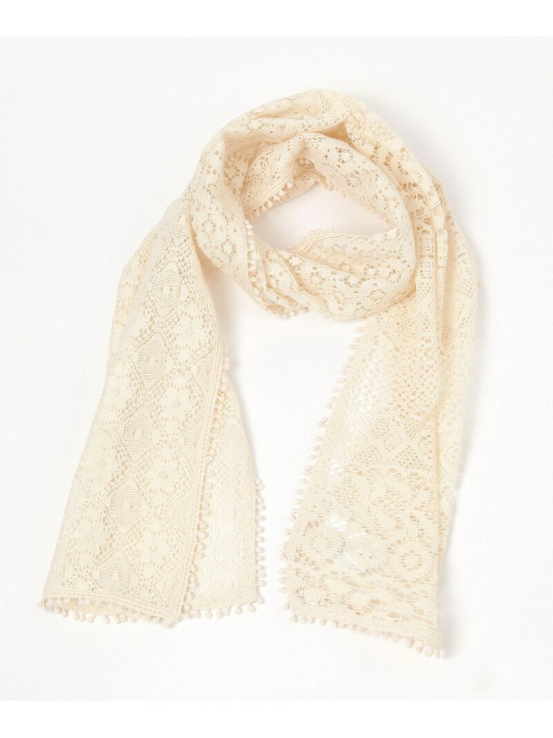 【SALE／40%OFF】レースパッチワークストール studio CLIP スタディオクリップ ファッション雑貨 マフラー・ストール・ネックウォーマー ホワイト ベージュ【RBA_E】[Rakuten Fashion]