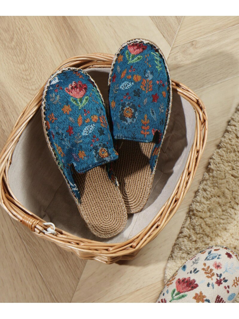 乐天商城 - 【SALE／30%OFF】花ジャガードルームシューズ studio CLIP スタディオクリップ インテリア・生活雑貨 その他のインテリア・生活雑貨 ホワイト ブルー【RBA_E】[Rakuten Fashion]