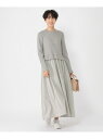 【SALE/30%OFF】<ウタオ>リブニットドッキングワンピース Utao: スタディオクリップ ワンピース・ドレス ワンピース グレー ブラック【RBA_E...