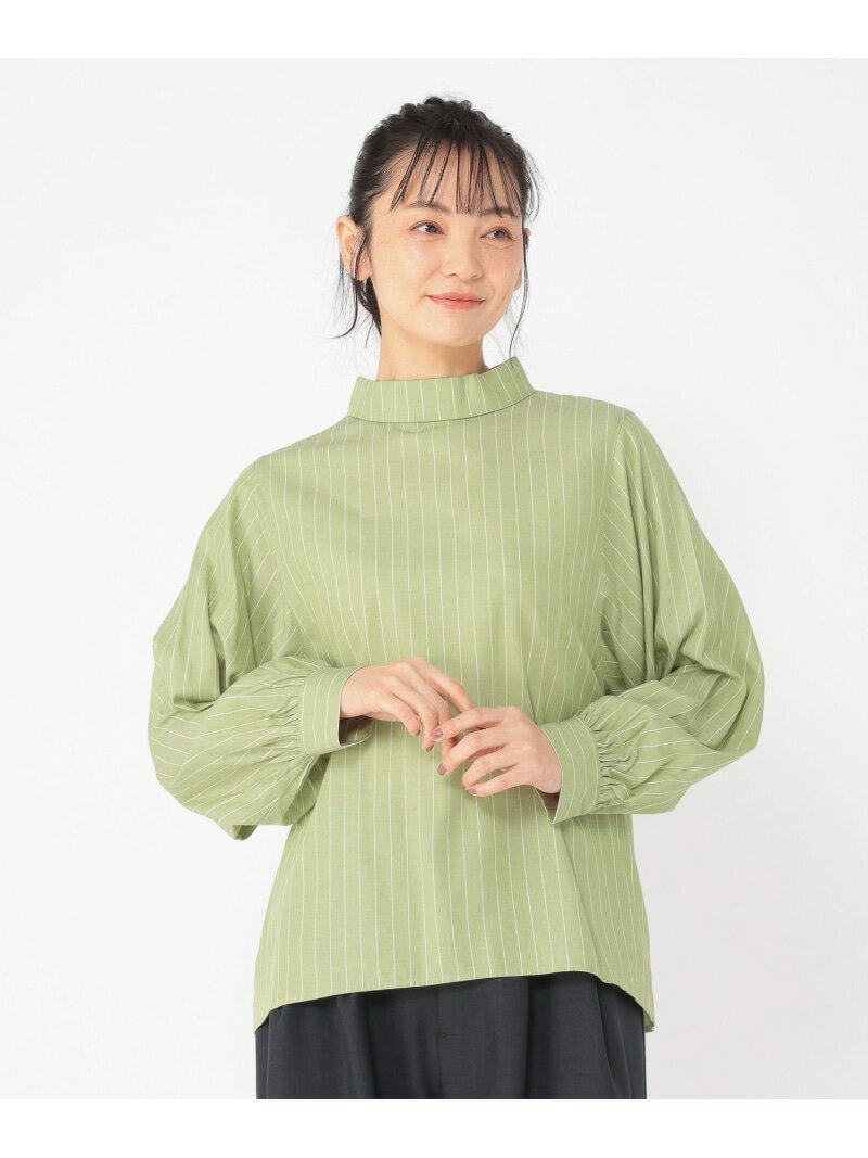 乐天商城 - 【SALE／50%OFF】《ウタオ》バックボタンストライプブラウス Utao: スタディオクリップ トップス シャツ・ブラウス【RBA_E】【送料無料】[Rakuten Fashion]
