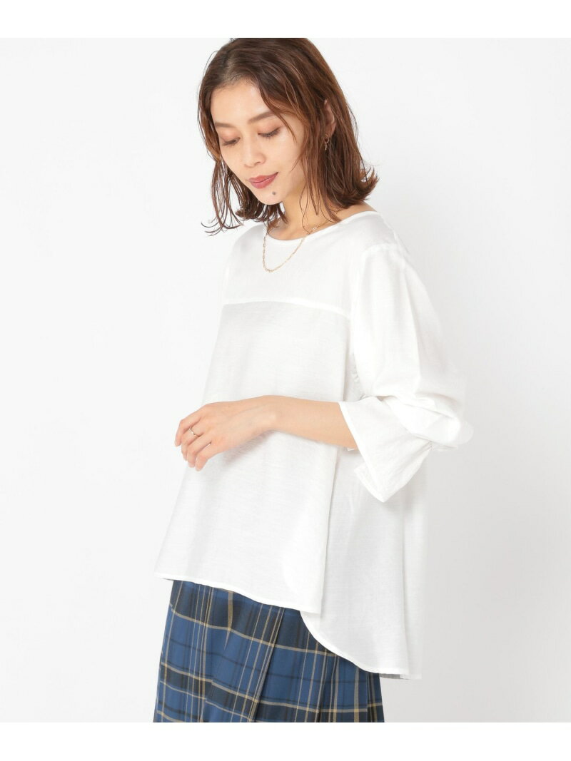 【SALE／50%OFF】袖フリルつるさわブラウス studio CLIP スタディオクリップ トップス シャツ・ブラウ..