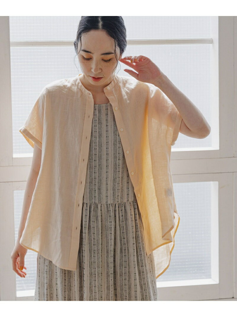 【SALE／24%OFF】(W)L100バンドカラーFSSH studio CLIP スタディオクリップ トップス シャツ・ブラウス オレンジ グリーン ホワイト グレー【RBA_E】【送料無料】[Rakuten Fashion]のサムネイル