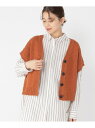 【SALE/60%OFF】つぶつぶヤーンボタンベスト studio CLIP スタディオクリップ トップス ベスト・ジレ ホワイト ブラウン【RBA_E】[Ra...