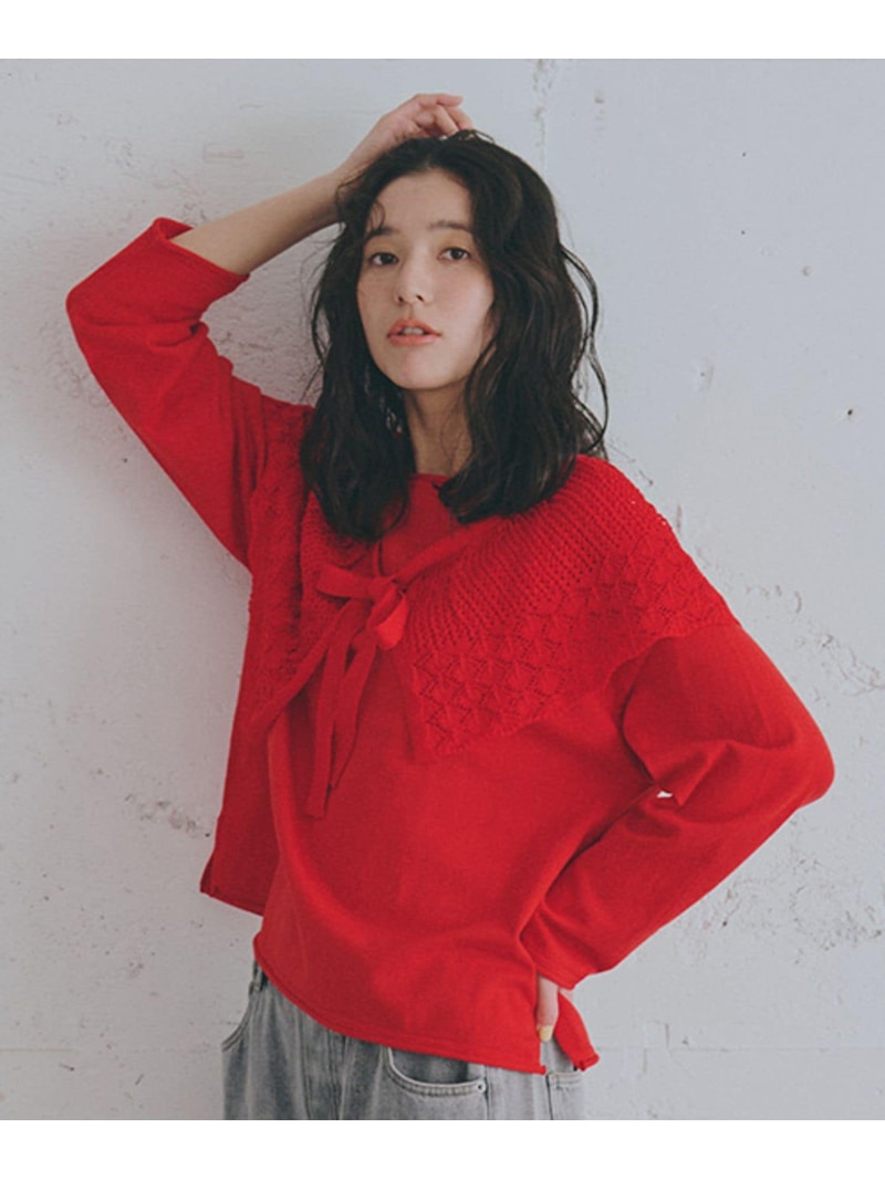 Rakuten - 【SALE／50%OFF】マルチWAY12ゲージレース付きプルオーバー studio CLIP スタディオクリップ トップス カットソー・Tシャツ ホワイト ネイビー レッド【RBA_E】[Rakuten Fashion]