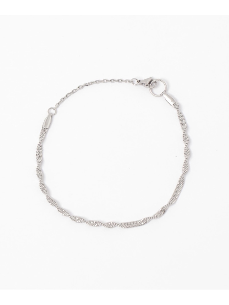 【daily CLIP】ステンレスツイストブレスアンクレット daily CLIP スタディオクリップ アクセサリー・腕時計 ブレスレット・バングル ..