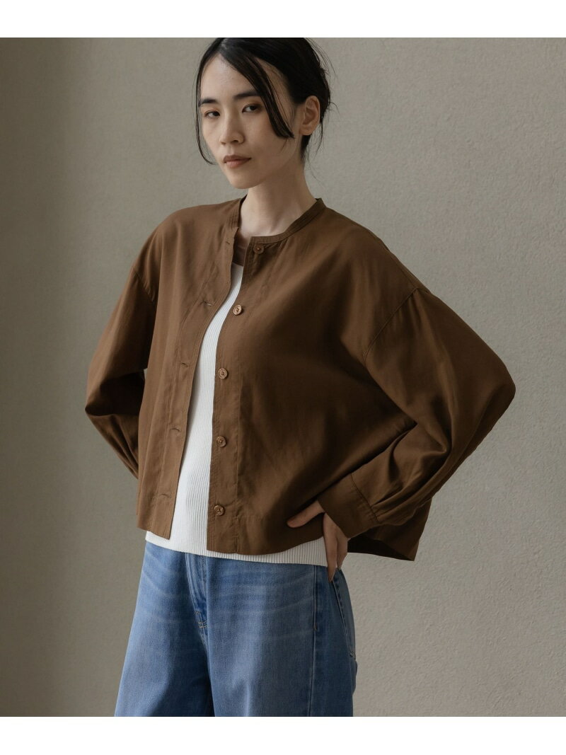 乐天商城 - 【SALE／50%OFF】《ウタオ》リヨセルリネンシャツ Utao: スタディオクリップ トップス シャツ・ブラウス ブラック ブラウン【RBA_E】[Rakuten Fashion]
