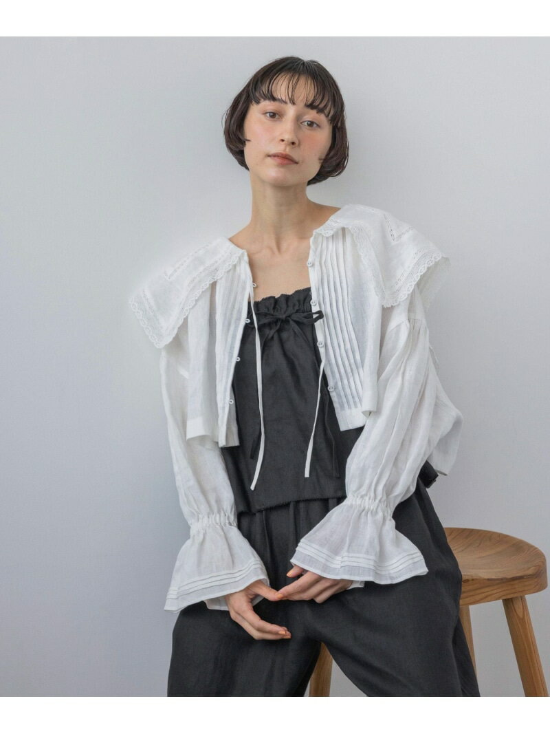 乐天商城 - 《natural by clip》ラミーレースボレロブラウス natural by clip スタディオクリップ トップス シャツ・ブラウス ブラック ホワイト【送料無料】[Rakuten Fashion]