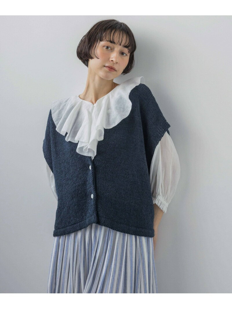 樂天商城 - 《natural by clip》3ゲージダブルフロントテープヤーンベスト natural by clip スタディオクリップ トップス ベスト・ジレ ネイビー【送料無料】[Rakuten Fashion]