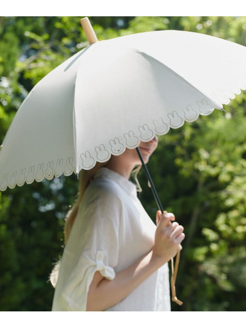 【晴雨兼用】ヒートカット兼用傘＜Dick Brunaコラボ＞ studio CLIP スタディオクリップ ファッション雑貨 傘・長傘 ホワイト ネイビー【送料無料】[Rakuten Fashion]のサムネイル