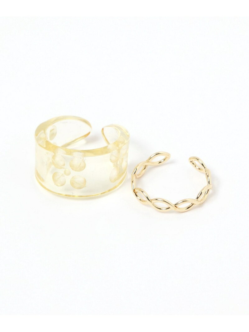 Rakuten - 【SALE／30%OFF】裏彫り花セットリング studio CLIP スタディオクリップ アクセサリー・腕時計 リング・指輪 ブラウン イエロー【RBA_E】[Rakuten Fashion]