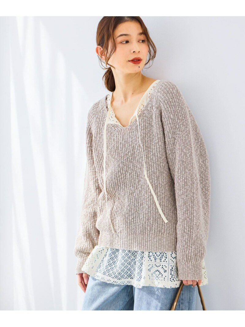 Rakuten - 【SALE／50%OFF】5ゲージVネックニット studio CLIP スタディオクリップ トップス ニット グレー ホワイト【RBA_E】[Rakuten Fashion]