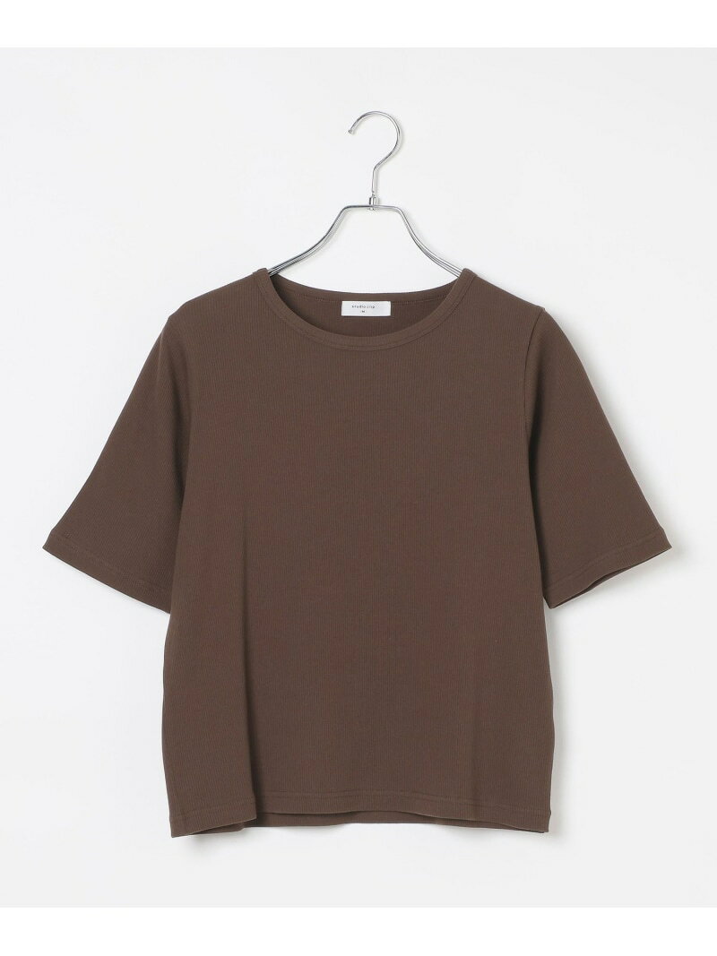 テレコベーシック5分袖Tシャツ studio CLIP スタディオクリップ トップス カットソー
