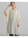 【SALE/70%OFF】【接触冷感】布帛切り替えハーフスリーブワンピース studio CLIP スタディオクリップ ワンピース・ドレス ワンピース ホワイト...