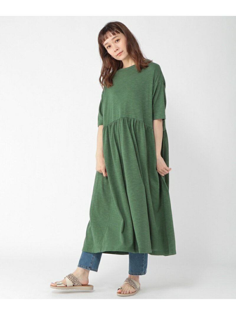 【WEB限定/ウォッシャブル】ギャザーカットワンピース studio CLIP スタディオクリップ ワンピース・ドレス ワンピース グリーン ネイビー パープル ブラック[Rakuten Fashion]のサムネイル