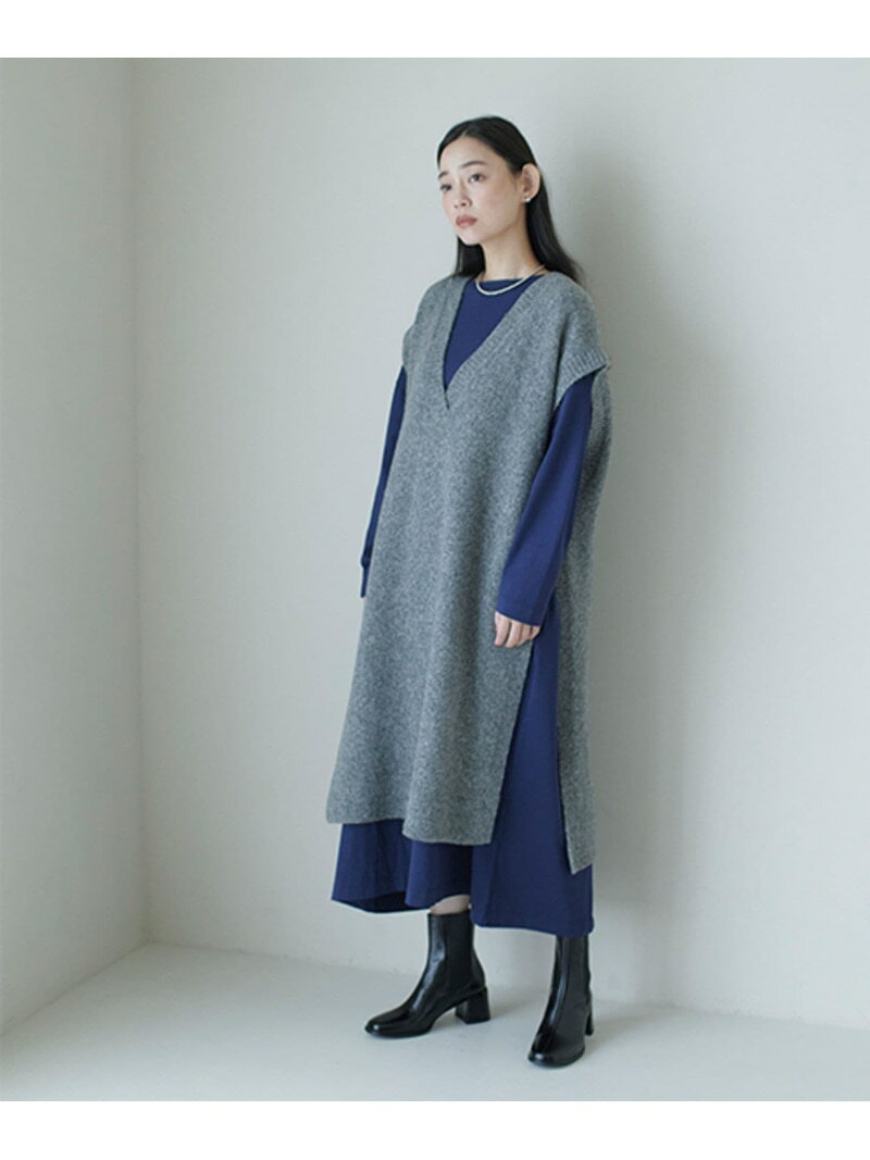 【SALE／30%OFF】《natural by clip》5ゲージ圧縮風ベストワンピース natural by clip スタディオクリ..