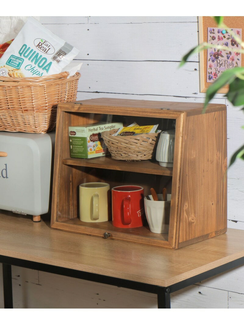 扉付き2段キャビネット studio CLIP スタディオクリップ インテリア・生活雑貨 収納用品・棚・ラック ブラウン【送料無料】[Rakuten Fashion]