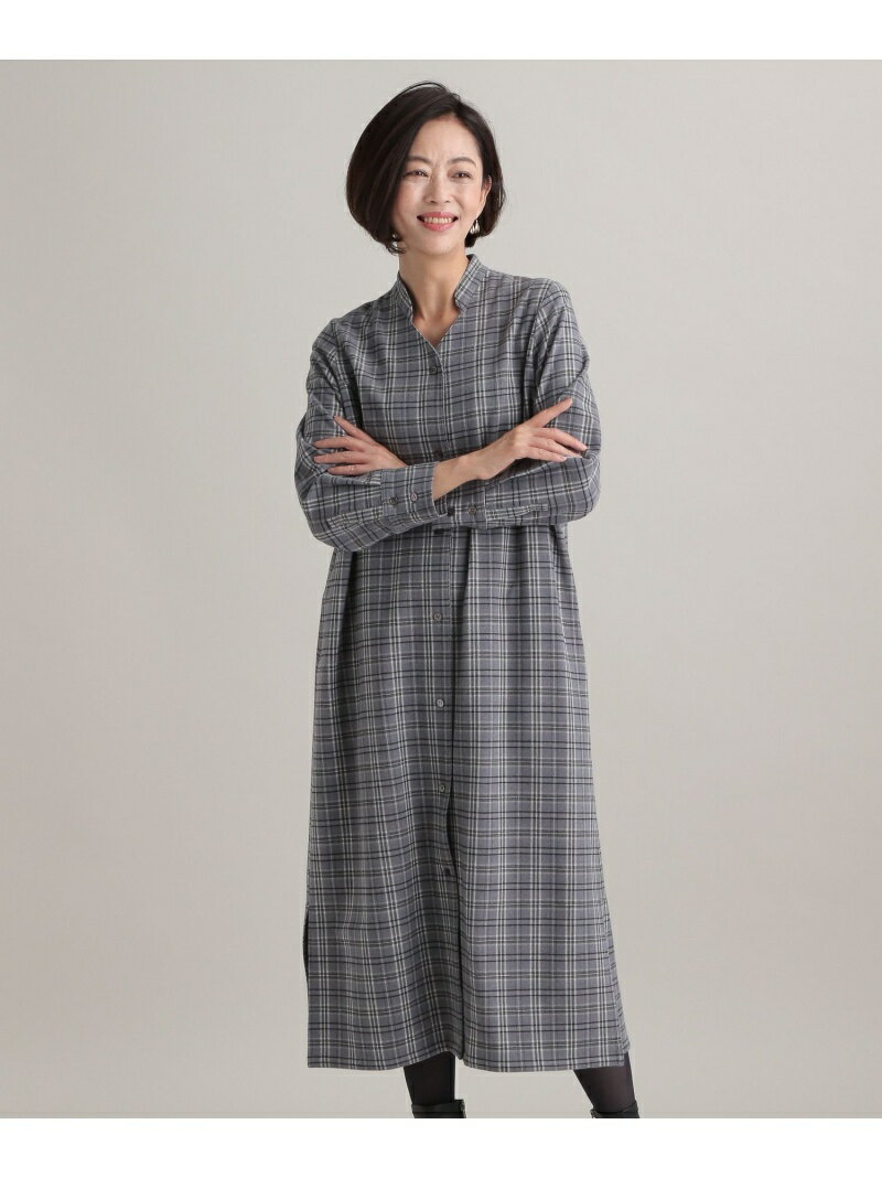 【SALE／30%OFF】(W)キモウチェックOP Utao: スタディオクリップ ワンピース・ドレス チュニック レッド ブルー グレー【RBA_E】【送料無料】[Rakuten Fashion]