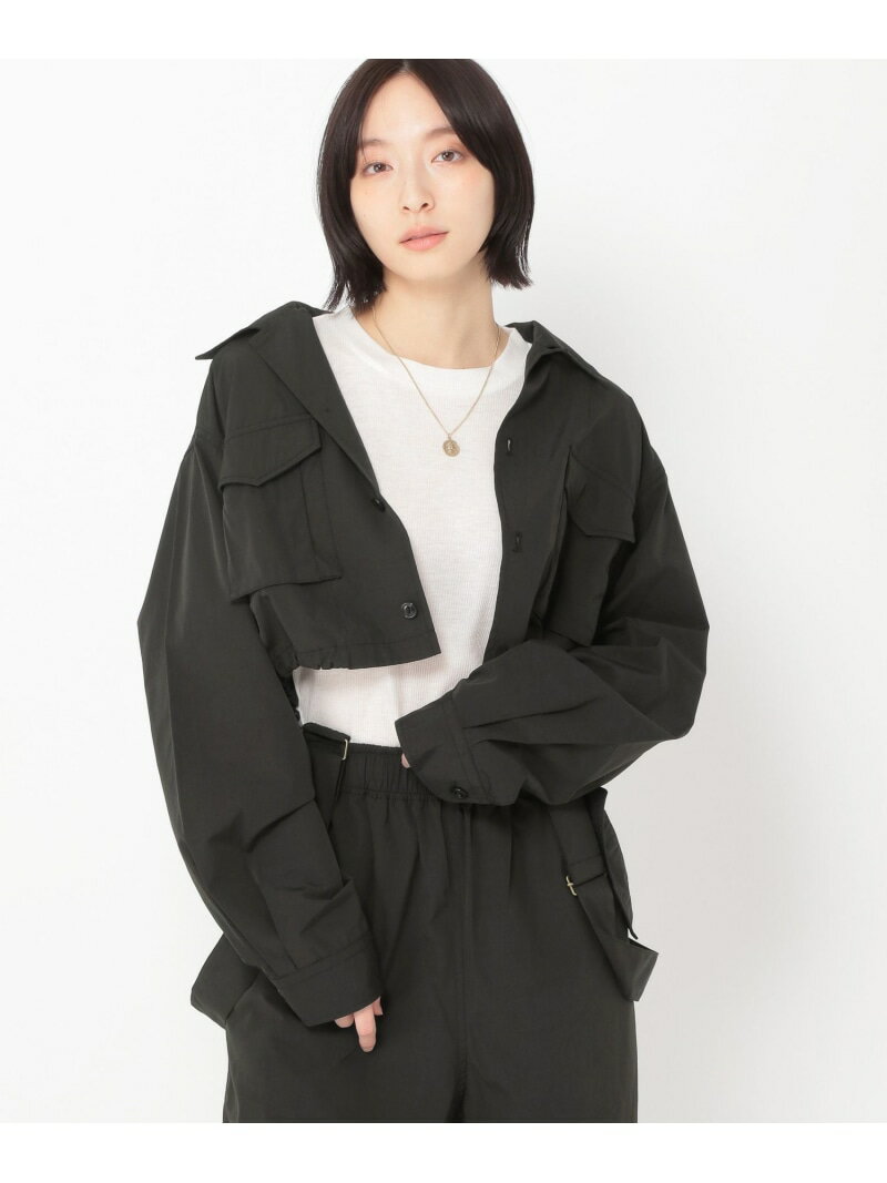 Rakuten - 【SALE／50%OFF】【daily CLIP】リップドロストショートシャツ daily CLIP スタディオクリップ トップス シャツ・ブラウス ブラック カーキグリーン【RBA_E】[Rakuten Fashion]