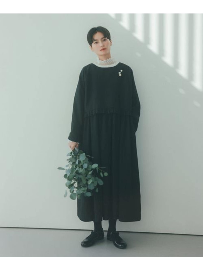 Rakuten - 【SALE／50%OFF】《natural by clip》2WAYフリルブラウス×2WAYノースリーブワンピース natural by clip スタディオクリップ トップス シャツ・ブラウス ブラック ネイビー【RBA_E】【送料無料】[Rakuten Fashion]