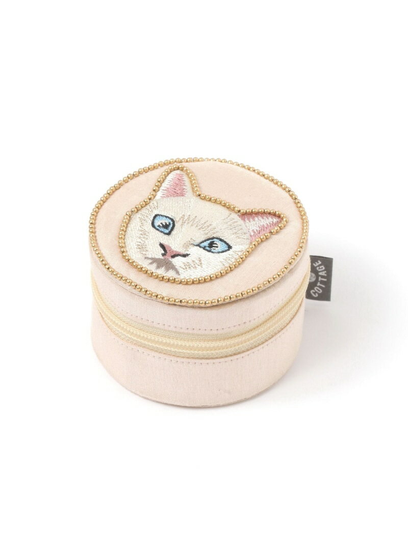 【daily CLIP/WEB限定】キャット刺繍ラウンドケース daily CLIP スタディオクリ