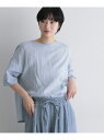 《natural by clip》リネンドッキングプルオーバー natural by clip スタディオクリップ トップス カットソー Tシャツ ブルー グレー ホワイト【送料無料】 Rakuten Fashion