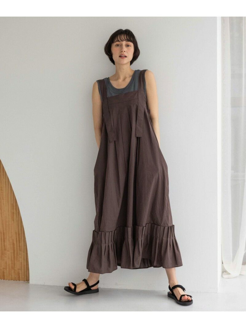 乐天商城 - 《natural by clip》Wショルダースソタックワンピース natural by clip スタディオクリップ ワンピース・ドレス ワンピース ブラック ブラウン ホワイト【送料無料】[Rakuten Fashion]