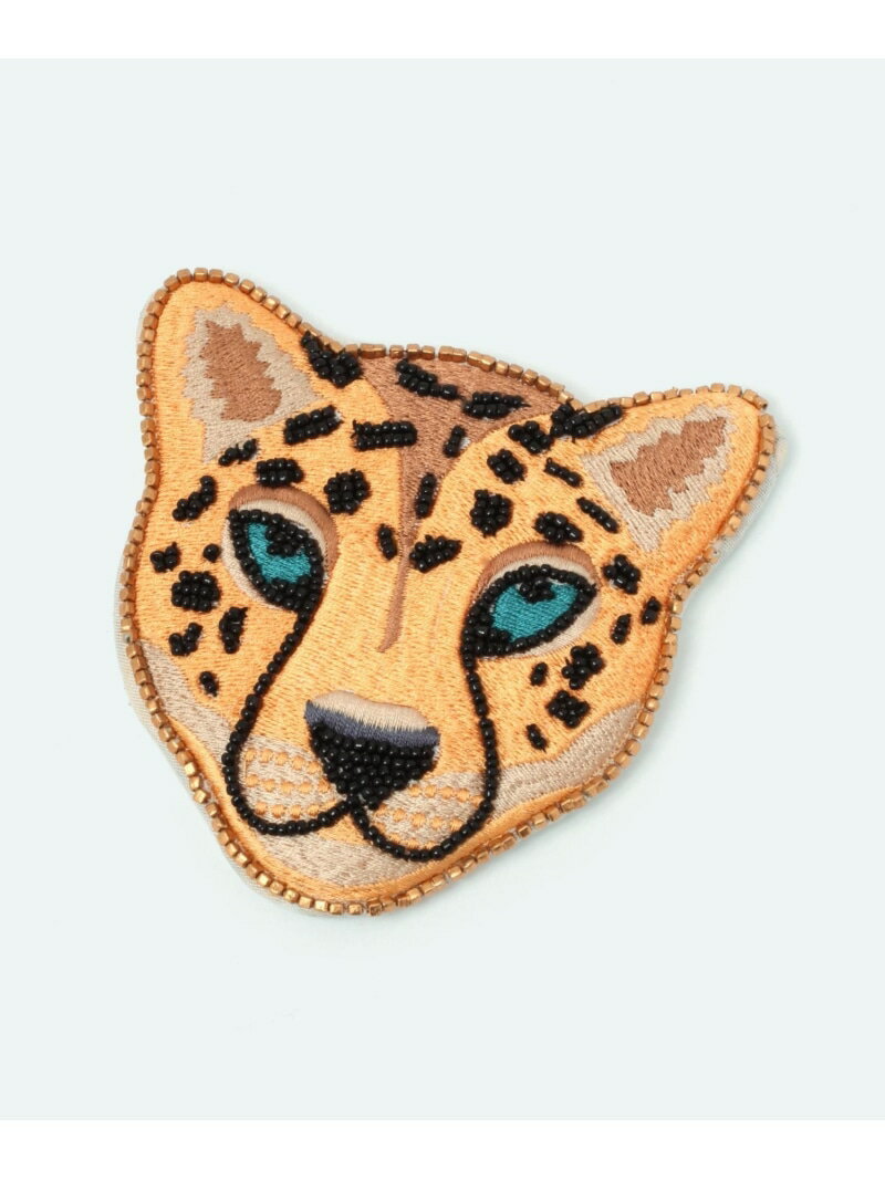 【daily CLIP】レオパード刺繍ミラー daily CLIP スタディオクリップ メイク道具・美容器具 その他のメ..