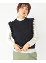 【SALE/30%OFF】7ゲージバルキーフリンジベスト studio CLIP スタディオクリップ トップス ベスト・ジレ ブラウン ネイビー【RBA_E】[...