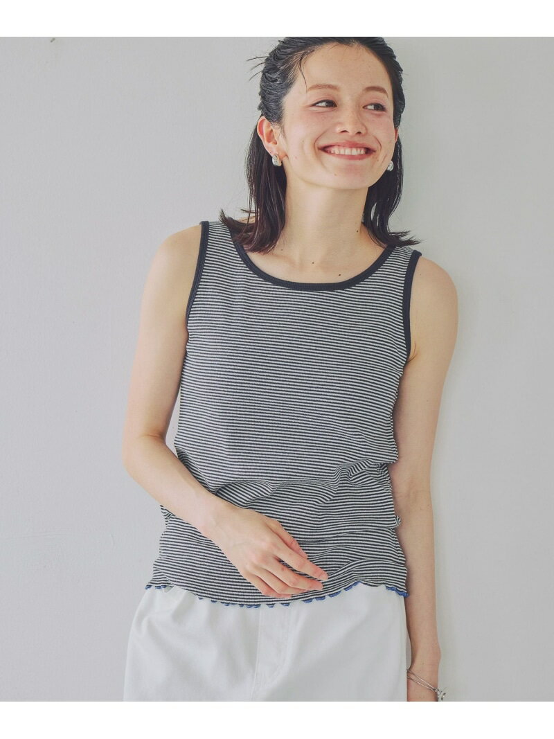 Rakuten - テレコメローベーシックタンクトップ studio CLIP スタディオクリップ トップス その他のトップス ブラック ホワイト[Rakuten Fashion]
