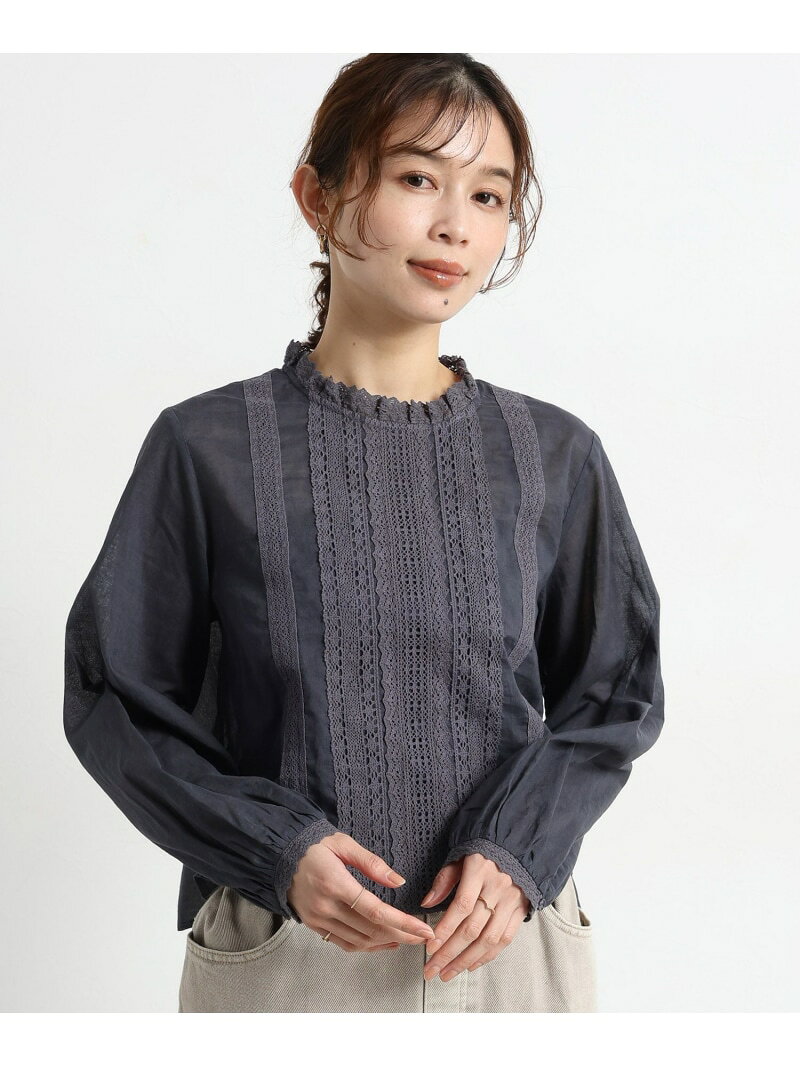 【SALE／50%OFF】フロントレースブラウス studio CLIP スタディオクリップ トップス シャツ・ブラウス ベージュ ホワイト【RBA_E】[Rakuten Fashion] studioclip-10030501 studio CLIP/スタディオクリップ サンプル画像3