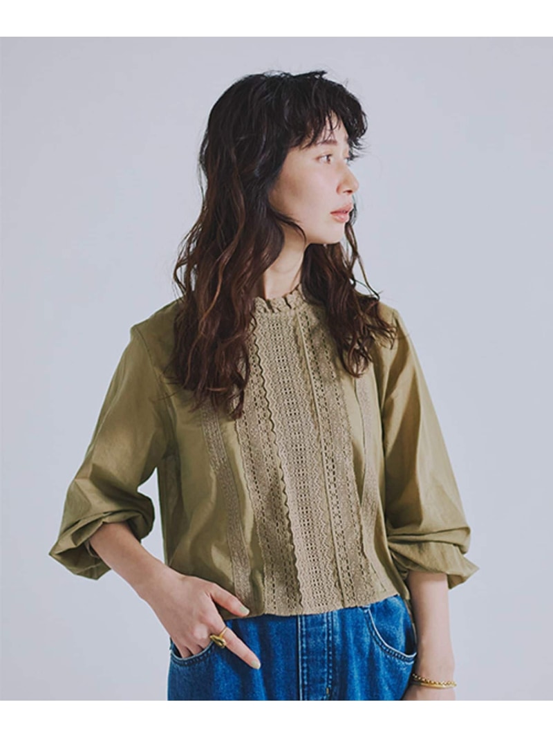 乐天商城 - 【SALE／52%OFF】フロントレースブラウス studio CLIP スタディオクリップ トップス シャツ・ブラウス ベージュ ホワイト【RBA_E】[Rakuten Fashion]