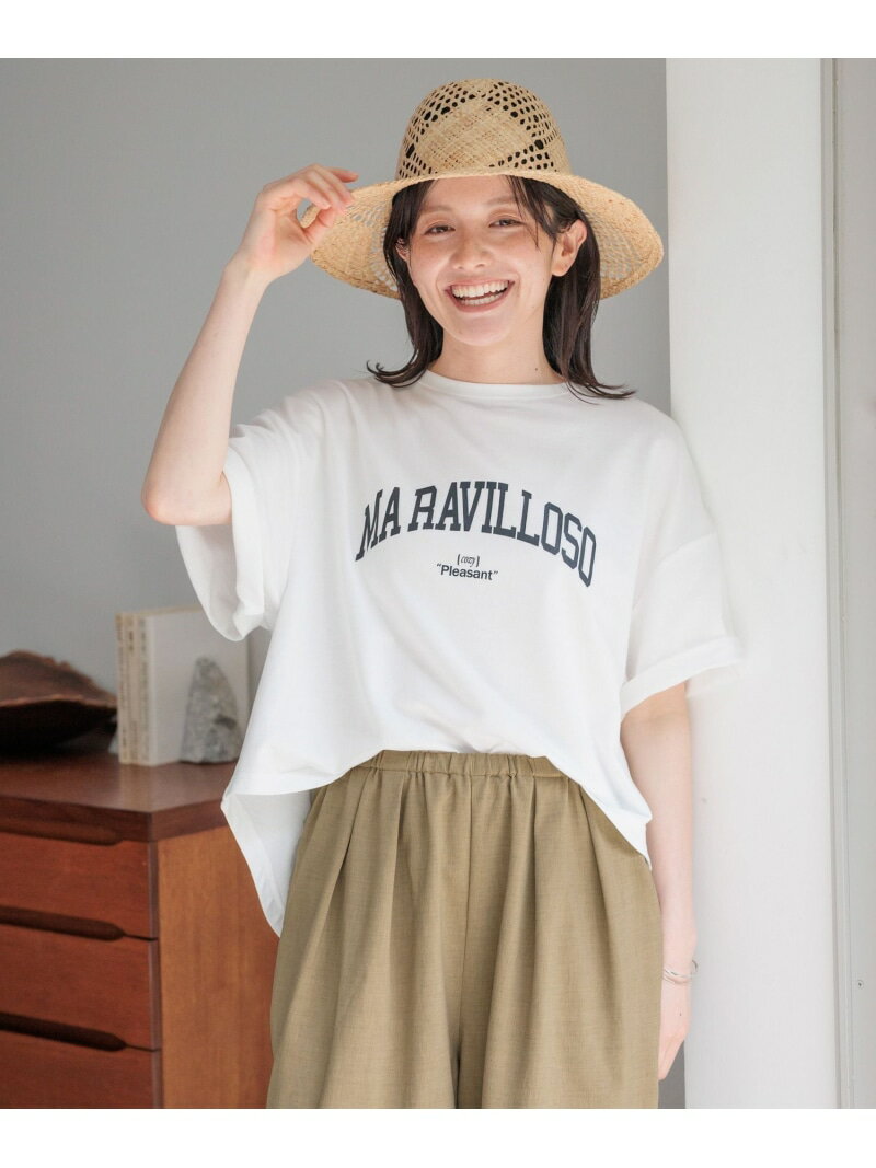 Rakuten - ラウンドテールロゴTシャツ studio CLIP スタディオクリップ トップス カットソー・Tシャツ ホワイト グレー【送料無料】[Rakuten Fashion]